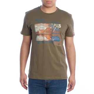 Kurzarm-T-Shirt mit normaler Passform YMR312-JS206 Herren