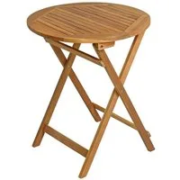 ESTEXO Gartentisch Balkontisch Klapptisch Holztisch Ø 57 cm Rund Tisch Akazie 72,5 cm