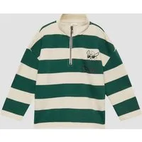 s.Oliver Sweatshirt Sweatshirt Oversize-Sweatshirt mit Print und Stehkragen