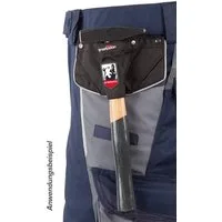 Qualitex Workwear Arbeitshose praktische Hammerschlaufe für den Gürtel aus Cordura (1-tlg) inklusive spezielle Befestigung für IRON Kollektion