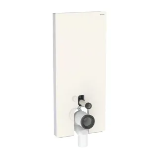 Geberit Monolith Stand-WC-Modul 131033JL5 Bauhöhe 114cm, Front Glas sand-grau, Seite aluminium