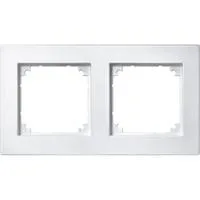 Rahmen zweifach waagerecht und senkrecht Montage Typ 486219 aus Thermoplast weiß (matt), Retail