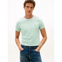 Tommy Hilfiger T-Shirt STRETCH SLIM FIT unifarben, casual, slim fit, Baumwollmix, Rundhals