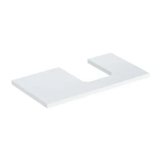 Geberit One Waschtisch-Platte 505313001 90 x 3 x 47 cm, weiß/lackiert hochglänzend, Ausschnitt rechts