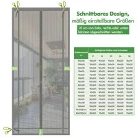 Sekey Insektenschutz-Tür Magnetisches Insektenschutznetz für Türen, zuschneidbar, einfache Montage ohne Bohren, für Balkon & Terrasse