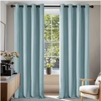 Deconovo Verdunkelungsvorhang Gardinen mit Ösen Blickdichte Vorhang Kälteschutz Schlafzimmer 2er Set, Blackout Curtain einfarbig Thermo Vorhang Verdunkelung Wärmeisolierend