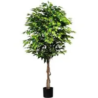 Kunstpflanze Ficus Benjamini, Creativ green, Höhe 180 cm
