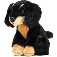 Teddys Rothenburg Kuscheltier Dackel 13 cm sitzend Hund schwarz-braun Uni-Toys