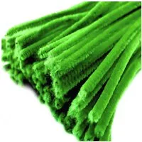 maDDma Basteldraht 20 Draht Pfeifenreiniger 6 mm Länge 30cm CHENILLE Farbe wählbar, grün