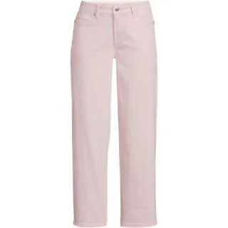Relaxte Soft Denim Straight Fit 7/8-Jeans für Damen in Plus-Größe, Damen, size: plus, Pink, Elasthan/Baumwoll-Mischung, by Lands' End