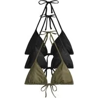 The Set Triangel-Bikini-Top The Set Triangel-Bikinitops zum Binden, 3er-Pack (3-St)