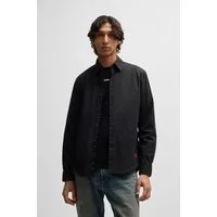 HUGO Langarmhemd Ermo Kentkragen, Slim Fit, Baumwoll-Mix