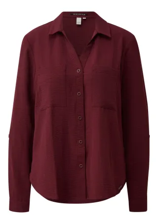 Q/S designed by - Strukturierte Bluse rot - Gr. - 32