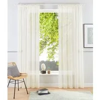 OTTO home Gardine XANA (1 St), Kräuselband, transparent, Voile, Bestseller, einfarbig, 1 bzw. 2 Schals, pflegeleicht, Beststeller!