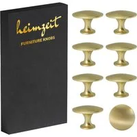 heimzeit Möbelgriff heimzeit Möbelknöpfe Scandi - 8 Stück (Set), für Schubladen, Türen und Kommoden, inkl. Schraube