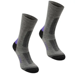 Karrimor - Socken für Damen, Wandern (2er-Pack) (Grau/Violett)