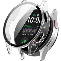 Wigento Smartwatch-Hülle Für Samsung Galaxy Watch 7 44mm PC Hülle + Hart Glas Transparent