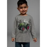 KIDSWORLD Langarmshirt WER BREMST, VERLIERT! Langarm, dehnbares Material, aus Baumwolle und Viskose