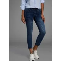 Arizona 7/8-Jeans mit Keileinsätzen extra-enger Schnitt, Used-Look-Waschung, niedrige Leibhöhe