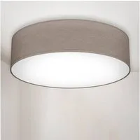 B.K.Licht LED Deckenleuchte, ohne Leuchtmittel, Warmweiß, Deckenlampe, Textil Lampenschirm, E27, Schlafzimmer, Wohnzimmer