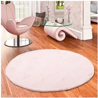 Pergamon Fellteppich Fellteppich Luxus Super Soft Plush Rund, Rund, Höhe: 25 mm