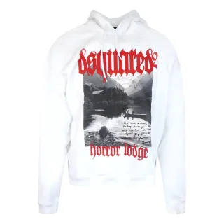 Dsquared2 Hoodie Mit Grafikprint, Weiß