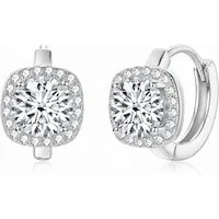 ROUGEMONT Creolen-Set Funkelnde Moissanit Creolen Ohrringe 925 Sterling Silber, Echtschmuck mit Echtheitszertifikat