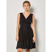 Apricot Midikleid Skaterkleid (mit Bindband) aus Spitze