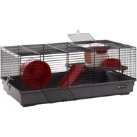 Flamingo Kleintierkäfig Hamsterkäfig Jing schwarz/grau