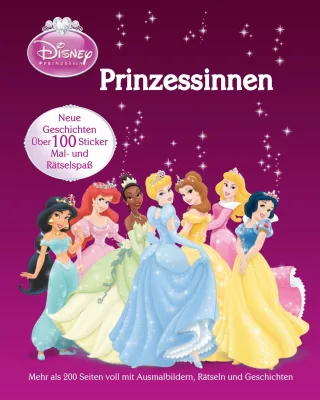 Disney Prinzessinnen - Sammelband: über 200 Seiten mit Geschichte Ausmalbilder & Rätsel
