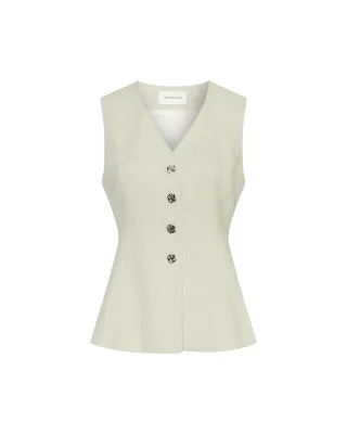 msch copenhagen - Taillierte Weste f beige - Gr. - XS