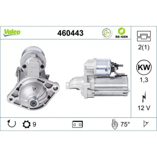 Valeo Starter 1,3 kW Alfa Romeo Fiat Lancia Opel 460443