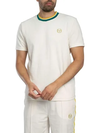 Sergio Tacchini Monte Velours-T-Shirt, Weiß