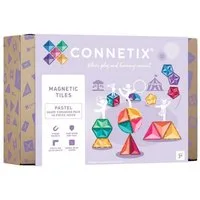 Connetix CONNETIX Magnetbausteine Pastel Expansion Pack 48-teilig 3D-Bauten Magnetspielbausteine, (Open Play, 48 Teile), ab 3 Jahren