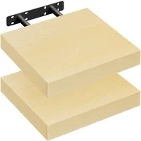 Woltu Wandregal, 2er-Set Wandboard CD DVD Regal Bücherregal Holz Board