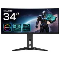 Gigabyte MO34WQC2 Curved-OLED-Monitor (86,8 cm/34 ", 3440 x 1440 px, WQHD, 0,03 ms Reaktionszeit, 175 Hz, OLED)