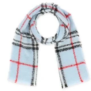 Halsüberkopf Accessoires - 40x180 Damenschal Karo bleu - Gr. - OS