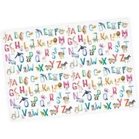 nikima Packpapier Tier ABC Aquarell bunt Geschenkpapier, 5 Bögen