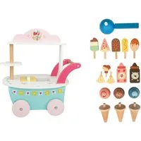 lupilu Spielküche LUPILU Eiswagen Spielküche Kinder Echtholz Holzspielzeug 18-teilig
