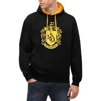 Spreadshirt Hoodie Harry Potter Hufflepuff Wappen Unisex Kontrast Hoodie (1-tlg)