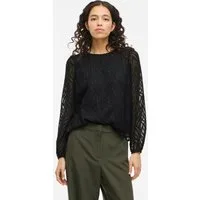 Vila Blusenshirt VIMIKA O-NECK L/S TOP - NOOS