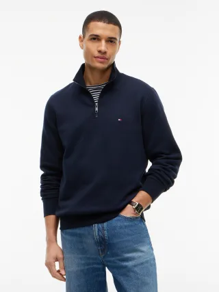 ESSENTIAL FLEECE 1/4 ZIP Navy Blue - Gr. - XXL