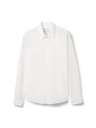 Denim Tom Tailor - Relaxed Langarmshirt white - Gr. - L