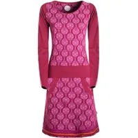 Vishes Jerseykleid Damen knielanges Kleid Baumwolle geometrisch A-Linie mit Taschen Alternative Bekleidung, Ethno, Hippie, Retro Style