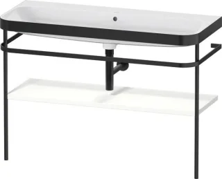 Duravit Happy D.2 Plus c-bonded Set mit Metallkonsole Weiß Seidenmatt 1175x490x850 mm - HP4739N36360 HP4739N36360000