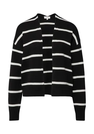 s.Oliver - Strickjacke schwarz/weiß - Gr. - 34