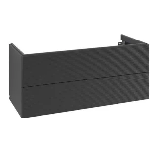 Villeroy & Boch Waschtischunterschrank Antao 1188x504x493mm 2 Ausz. WT li Front m. Struktur Black Ma K06100PD