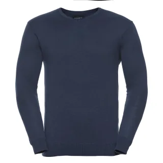 Russell Collection Herren V-Ausschnitt gestrickt Pullover Sweatshirt (Französisch Navy)