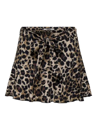 ONLY - ONLPOPTRASH MW AOP SKATE SKIRT PNT light taupe - Gr. - XL