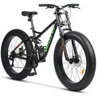 Velors Fatbike 26 Zoll Fat Tire 4.0 MTB für Herren Damen und Jungen, 21 Gang Shimano Tourney Schaltwerk, mechanische Scheibenbremse, Fat Bike Mountainbike
